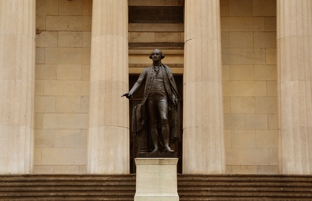 George Washington Statue at Federal Hall National Monument in New York City.