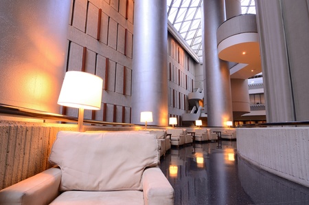 Seating in a hotel lobbyのeditorial素材