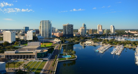 Aerial view of St. Petersburg, Floridaの写真素材