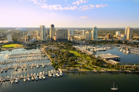 Aerial view of St. Petersburg, Floridaの写真素材