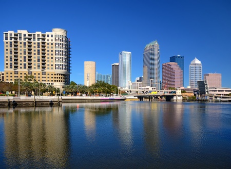 skyline of downtown Tampa, Floridaの写真素材