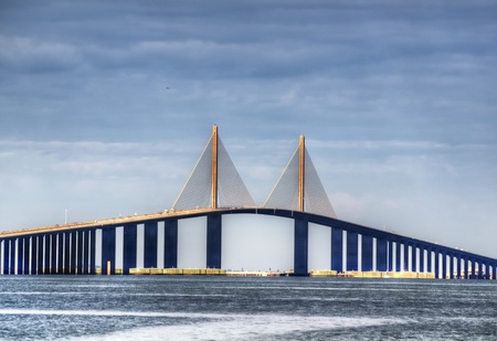 Sunshine Skyway in St. Petersburg, Floridaのeditorial素材