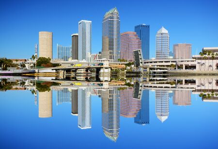 Skyline of downtown Tampa, Floridaのeditorial素材