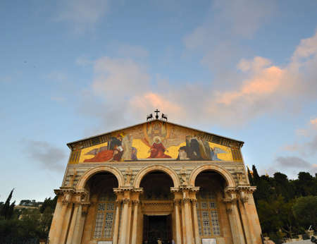Church of all Nations, also known as Basiilca of Agony, is said to be the last spot Jesus Prayed before arrest のeditorial素材