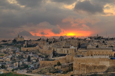Dome of the Rock along the Skyline of the Old City of Jerusalem, Israel Dome of the Rock along the Skyline of the Old City of Jerusalem, Israel
