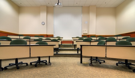 Interior of a college lecture hall