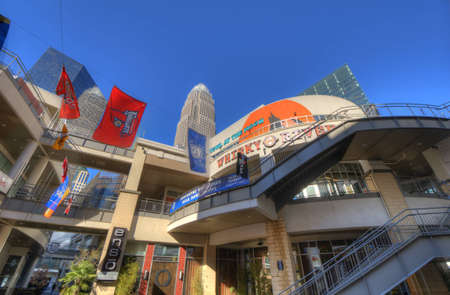 CHARLOTTE - DECEMBER 23  EpiCentre, a mixed-use entertainment complex December 23, 2011 in Charlotte, NC  EpiCentre is home to dozens of establishments occupying over half a million square feet のeditorial素材