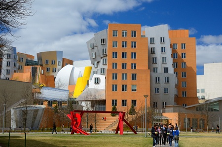 BOSTON - APRIL 5:  Ray and Maria Stata Center on the campus of MIT April 5, 2012 in Boston, MA. The academic complex was designed by Pritzker Prize-winning architect Frank Gehry.のeditorial素材