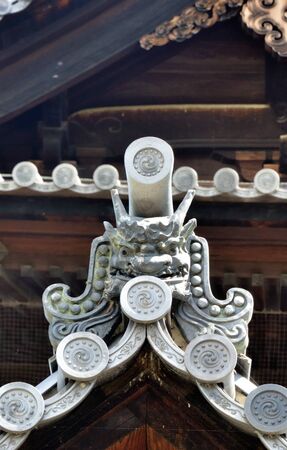 abstract of a japanese roof tile