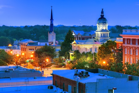 downtown view of athens, georgia, usaの写真素材