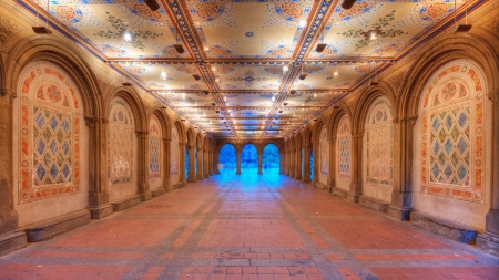 Ornate underpass of Bethesda Terrace in New York Cityのeditorial素材