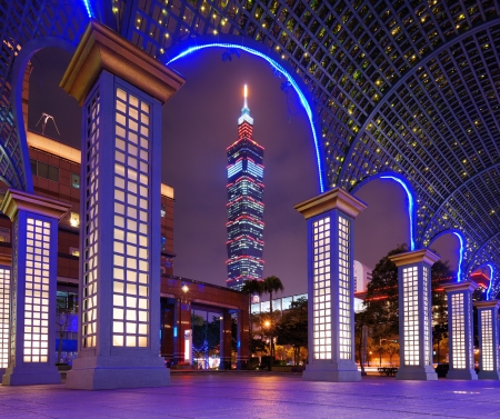 Taipei, Taiwan famed cityscape.のeditorial素材