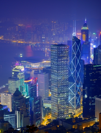 Hong Kong skyline from Victoria Peak.の写真素材