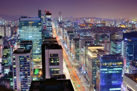 Gangnam District of Seoul, South Korea.の写真素材