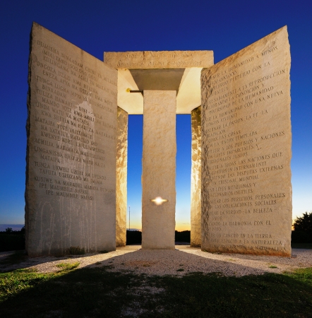 Mysterious Georgia Guidestones in North Georgia, USA.のeditorial素材