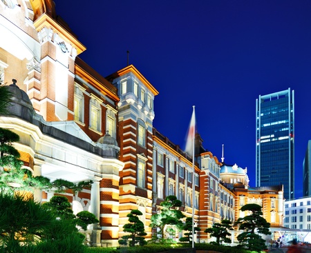 Tokyo Station in Tokyo, Japan.のeditorial素材