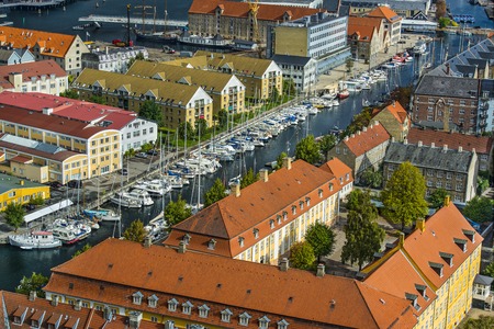Christianhavn Canal, Copenhagen, Denmarkの写真素材
