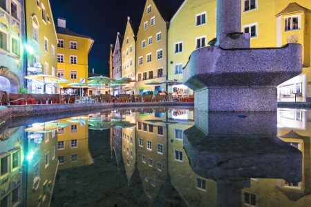 FUSSEN, GERMANY - SEPTEMBER 26: Reichenstrasse September 26, 2013 in Fussen, Germany. The city was originally settled in Roman times and is situated near Neuschwanstein Castle.のeditorial素材