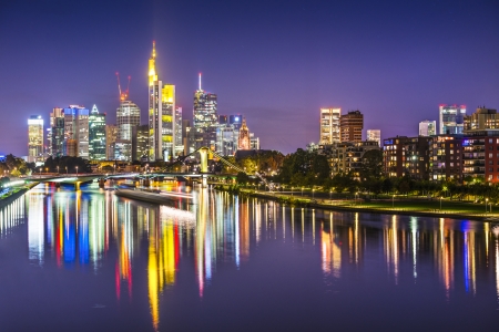 Frankfurt, Germany on the Main River.の写真素材