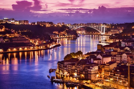 Porto, Portugal cityscape on the Douro River.の写真素材