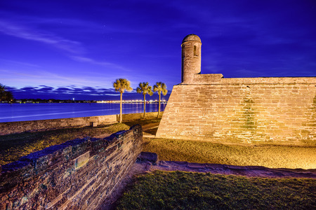 St. Augustine, Florida at the Castillo de San Marcos National Monument.の写真素材