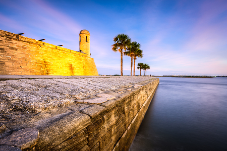 St. Augustine, Florida at the Castillo de San Marcos National Monument.のeditorial素材