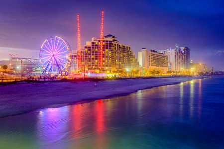 Daytona Beach, Florida, USA beachfront resorts skyline.の写真素材