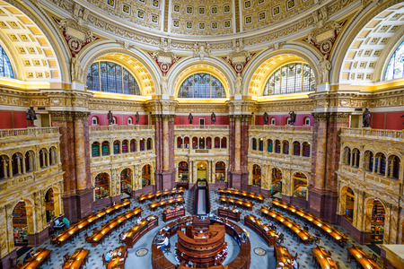 WASHINGTON, D.C. - APRIL 12, 2015: The Library of Congress in Washington. The library officially serves the U.S. Congress.のeditorial素材