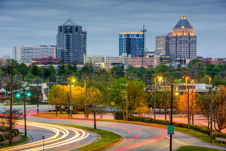 Greensboro, North Carolina, USA downtown skyline.のeditorial素材