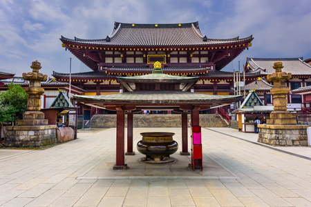 Kawasaki Daishi Shrine, formally known as Heiken-ji in Kawasaki, Japan. (Text reads Kawasaki Daishi, Heiken-ji)のeditorial素材