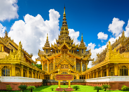Bago, Myanmar at Kambawzathardi Golden Palace.のeditorial素材