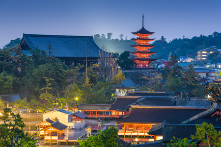 Miyajima in Hiroshima, Japan.の写真素材