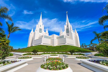 San Diego, California at San Diego California Mormon Temple.の写真素材