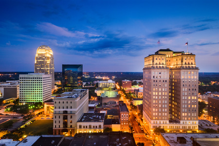 Winston-Salem, North Carolina, USA skyline.の写真素材