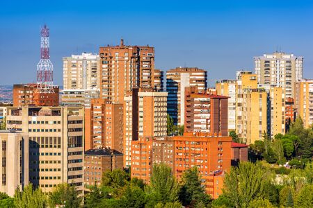 Madrid, Spain apartment building cityscape.の写真素材