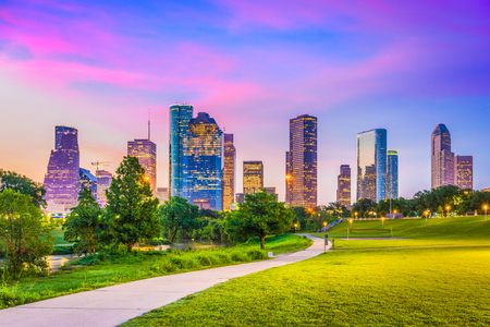 Houston, Texas, USA downtown city skyline.の写真素材
