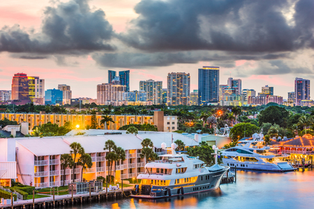 Fort Lauderdale, Florida, USA skyline.の写真素材