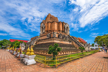 Chiang Mai, Thailand at Wat Chedi Laung.の写真素材
