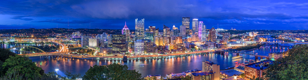 Pittsburgh, Pennsylvania, USA city skyline.の写真素材