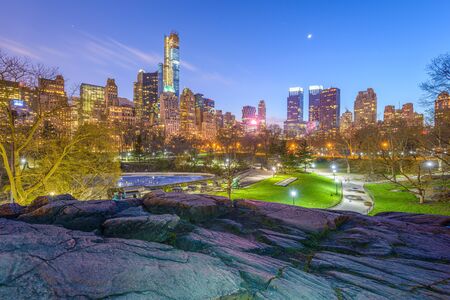 New York City cityscape view from Central Park.の写真素材