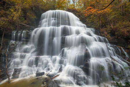 Yellow Branch Falls, Walhalla, South Carolina, USA in the autumn season.の写真素材
