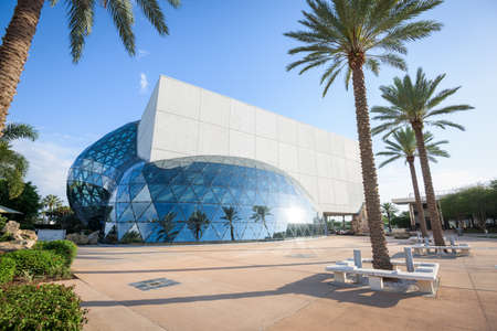 ST. PETERSBURG, FLORIDA - APRIL 6, 2016: Exterior of the Salvador Dali Museum. The museum houses the...