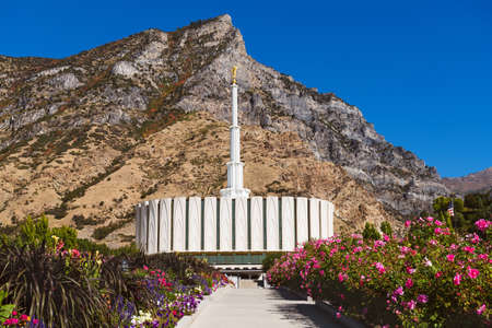 Provo, Utah, USA at The Provo Utah Temple.の写真素材