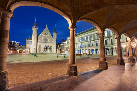 The Hague, Netherlands at the Ridderzaal during morningtime.の写真素材