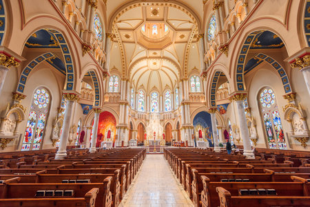 MACON, GEORGIA - MARCH 18, 2016: The interior of Saint Joseph's Catholic Church.のeditorial素材