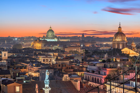 Rome, Italy rooftop skyline at udsk.の写真素材