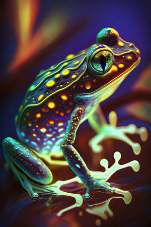 Psychedelic background. Generative AI.の素材