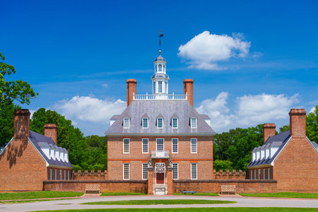 WILLIAMSBURG, VA, USA - MAY 8, 2023: The Governor's Palace. The reconstruction shows the official residence of the governors of the Colony of Virginia and two post-colonial governors.のeditorial素材