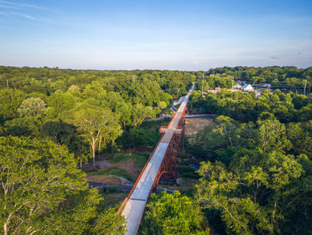 Athens, Georgia, USA trestle.の写真素材