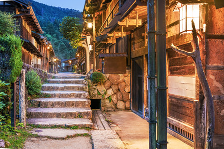 Tsumago, Japan traditional historic post town along the Nakasendo.の写真素材